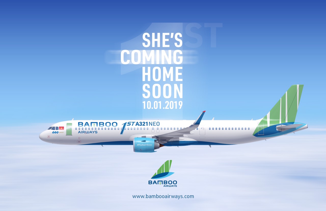 Bamboo Airways chính thức khai thác thương mại vào tháng 1-2019