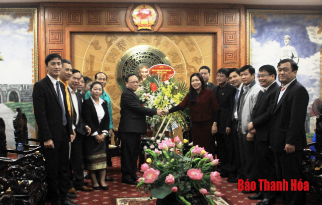 Đoàn công tác tỉnh Hủa Phăn (nước CH DCND Lào) thăm và chúc tết tại tỉnh Thanh Hóa