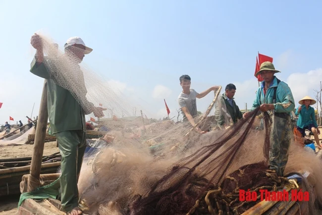Chợ cá ven biển tấp nập ngày đầu năm