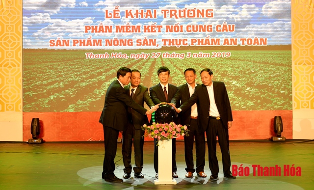 Khai trương phần mềm kết nối cung cầu sản phẩm nông sản, thực phẩm an toàn tỉnh Thanh Hóa