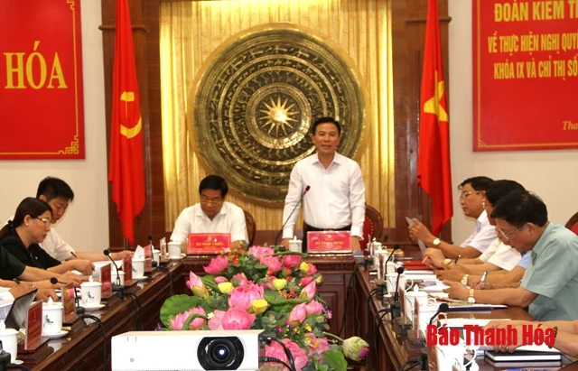 Đoàn kiểm tra của Ban Chỉ đạo Trung ương về thực hiện Nghị quyết số 24- NQ/TW và Chỉ thị số 45 – CT/TW làm việc tại Thanh Hóa