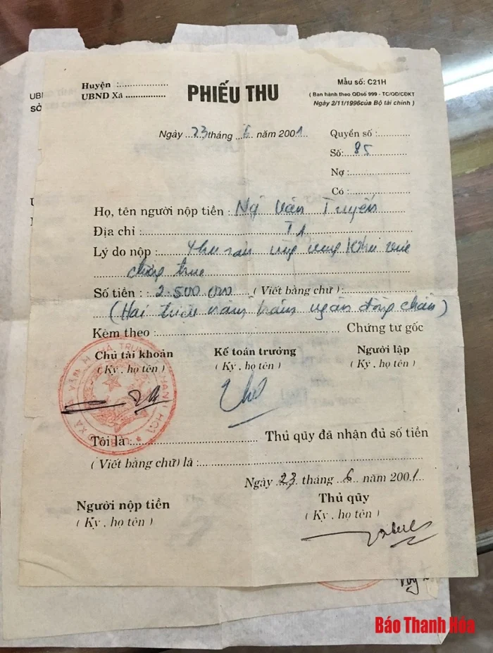Vụ việc giao đất trái thẩm quyền tại xã Hà Vân (Hà Trung) từ năm 1996: Dân chịu thiệt vì cán bộ ghi sai phiếu thu?
