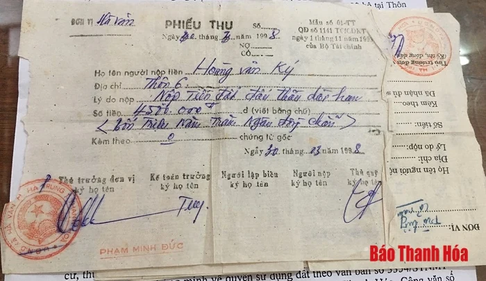 Vụ việc giao đất trái thẩm quyền tại xã Hà Vân (Hà Trung) từ năm 1996: Dân chịu thiệt vì cán bộ ghi sai phiếu thu?