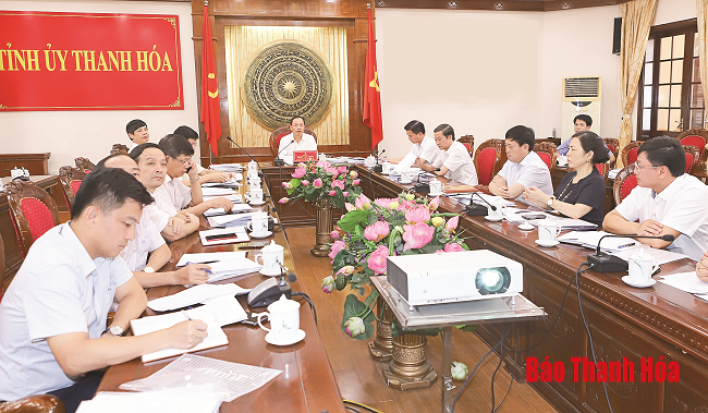 Thường trực Tỉnh ủy cho ý kiến chủ trương đầu tư một số dự án quan trọng trên địa bàn tỉnh