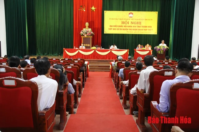 Đoàn ĐBQH tỉnh tiếp xúc cử tri tại các huyện Yên Định và Thọ Xuân