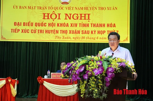 Đoàn ĐBQH tỉnh tiếp xúc cử tri tại các huyện Yên Định và Thọ Xuân