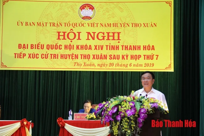 Đoàn ĐBQH tỉnh tiếp xúc cử tri tại các huyện Yên Định và Thọ Xuân