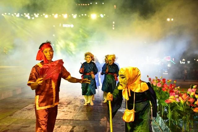 Trò diễn Xuân Phả được trình diễn tại Lễ hội Thành Tuyên 2019