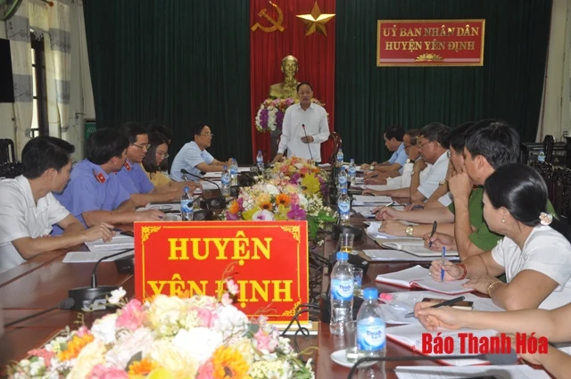 Giám sát việc chấp hành các quy định của pháp luật trong công tác phòng, chống tội phạm tại huyện Yên Định