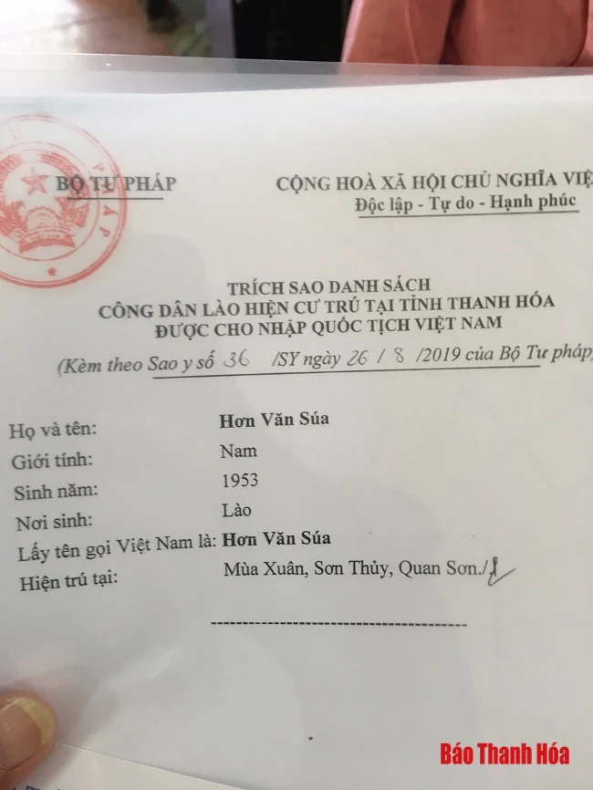 Niềm vui khi được công nhận là công dân Việt Nam