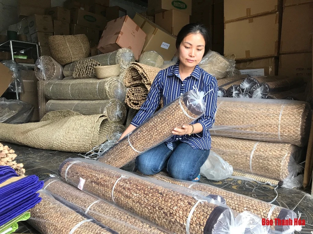 Độc đáo những sản phẩm mỹ nghệ làm từ cói, bèo tây