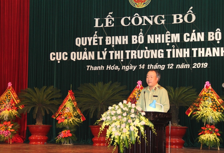 Công bố Quyết định bổ nhiệm cán bộ Cục Quản lý thị trường tỉnh Thanh Hoá