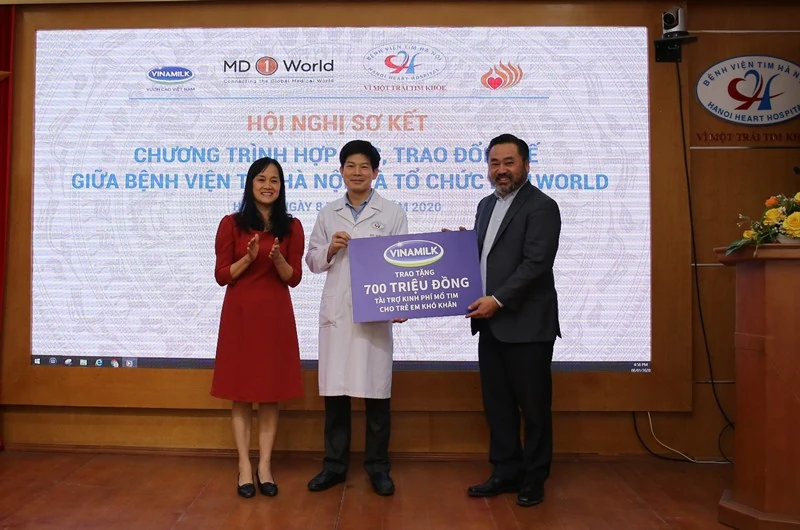 Bệnh viện tim Hà Nội và Tổ chức MD1World hợp tác đem lại nhiều cơ hội chữa trị cho các bệnh nhân nhi tim mạch