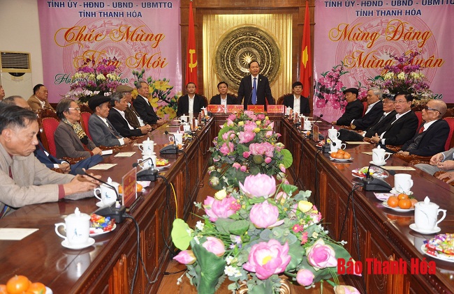 Gặp mặt các đồng chí nguyên lãnh đạo tỉnh, cán bộ lão thành cách mạng nhân dịp Tết Nguyên đán Canh Tý 2020