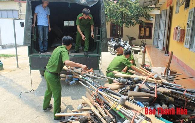 Bắt 21 vụ, 36 đối tượng mua bán, vận chuyển, tàng trữ, sử dụng trái phép pháo, vũ khí, vật liệu nổ, công cụ hỗ trợ