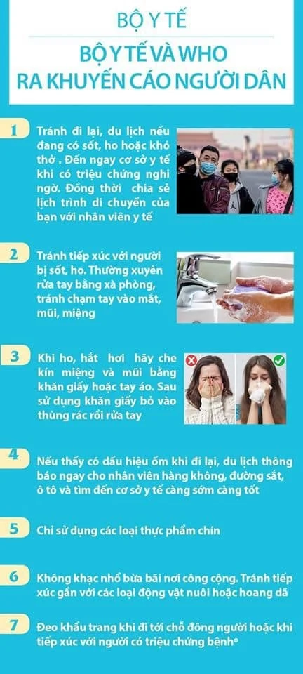 Phòng chống virus Corona: Khuyến cáo mới nhất của Bộ Y tế