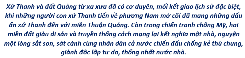 Quảng Nam - Thanh Hóa, những tặng vật thiêng liêng