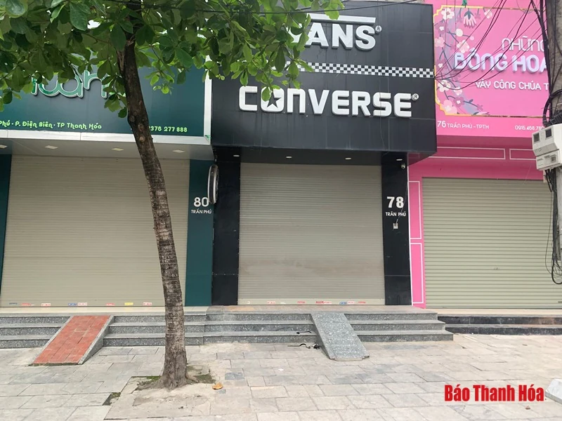 TP Thanh Hóa: Nhiều cơ sở kinh doanh dừng hoạt động phòng chống dịch COVID-19