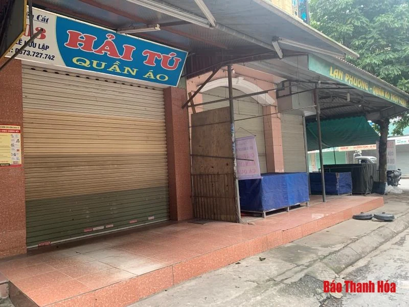 TP Thanh Hóa: Nhiều cơ sở kinh doanh dừng hoạt động phòng chống dịch COVID-19