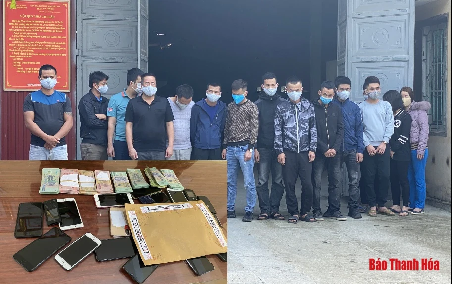 Bắt quả tang 20 đối tượng đánh bạc, thu giữ 800 triệu đồng