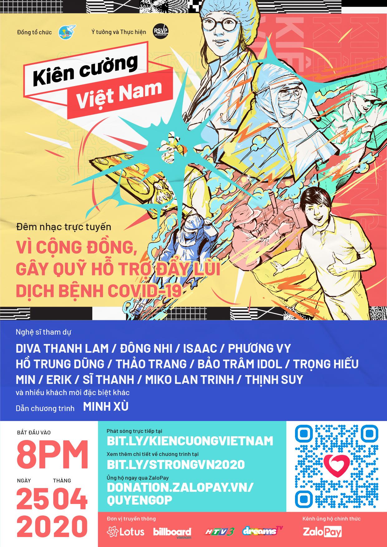 Liveshow âm nhạc trực tuyến “Kiên cường Việt Nam - Stay strong Viet Nam” ủng hộ quỹ phòng chống dịch COVID-19