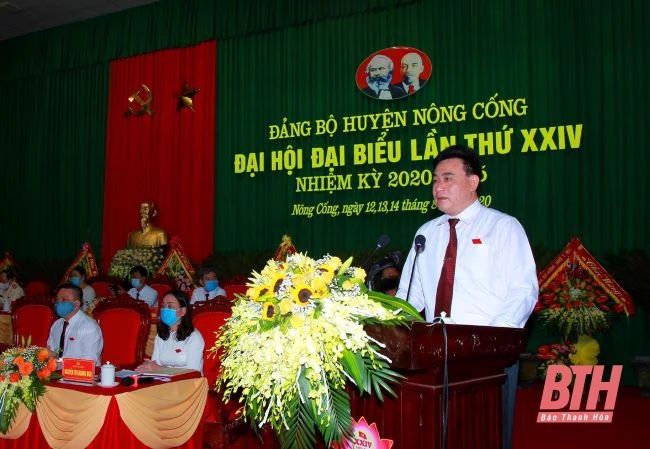 Đồng chí Nguyễn Quốc Tiến tái đắc cử Bí thư huyện ủy Nông Cống