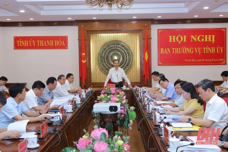 Ban Thường vụ Tỉnh ủy Thanh Hóa cho ý kiến vào công tác chuẩn bị Đại hội Đảng bộ tỉnh lần thứ XIX