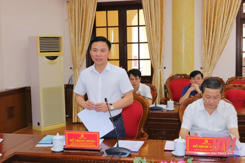 Ban Thường vụ Tỉnh ủy Thanh Hóa cho ý kiến vào công tác chuẩn bị Đại hội Đảng bộ tỉnh lần thứ XIX