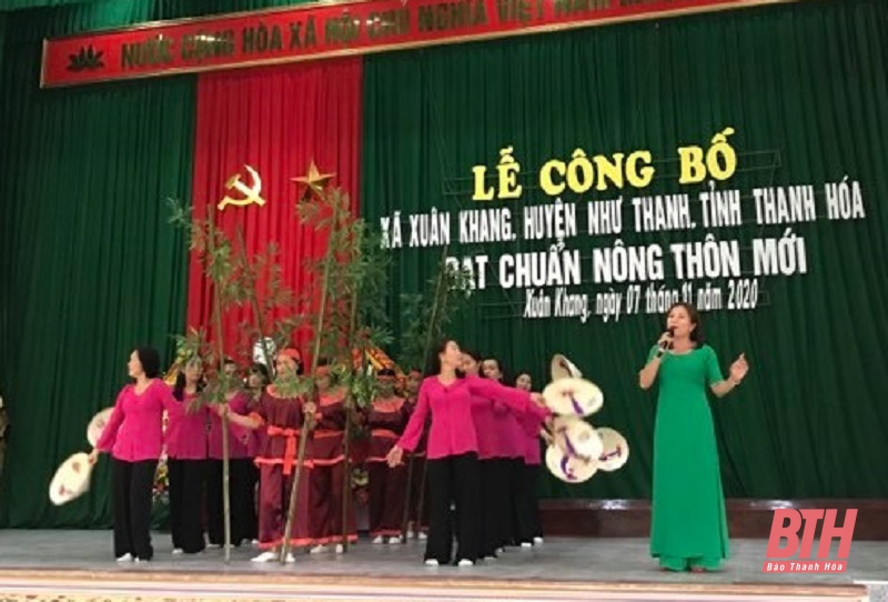 Xã Xuân Khang (Như Thanh) đón nhận quyết định công nhận xã đạt chuẩn nông thôn mới