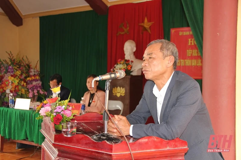 Tổ đại biểu HĐND tỉnh tiếp xúc cử tri huyện Đông Sơn