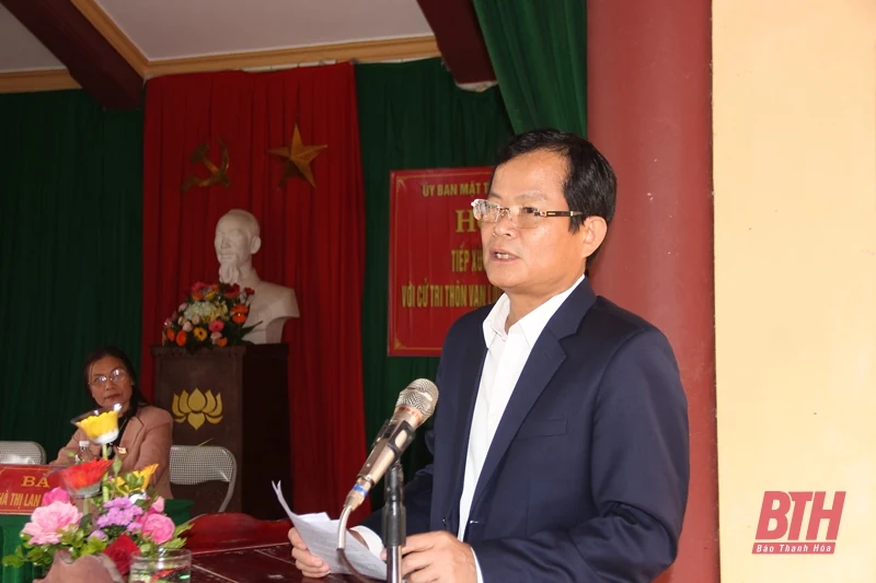 Tổ đại biểu HĐND tỉnh tiếp xúc cử tri huyện Đông Sơn