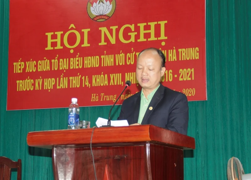 Tổ đại biểu HĐND tỉnh tiếp xúc cử tri huyện Hà Trung