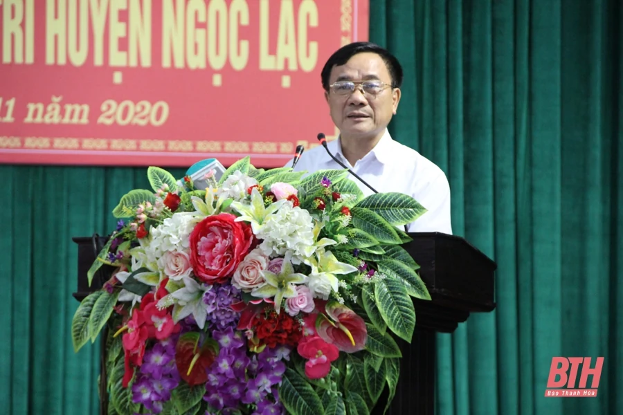 Bộ trưởng Bộ Lao động - Thương binh và Xã hội Đào Ngọc Dung tiếp xúc cử tri các huyện Quan Hóa và Ngọc Lặc