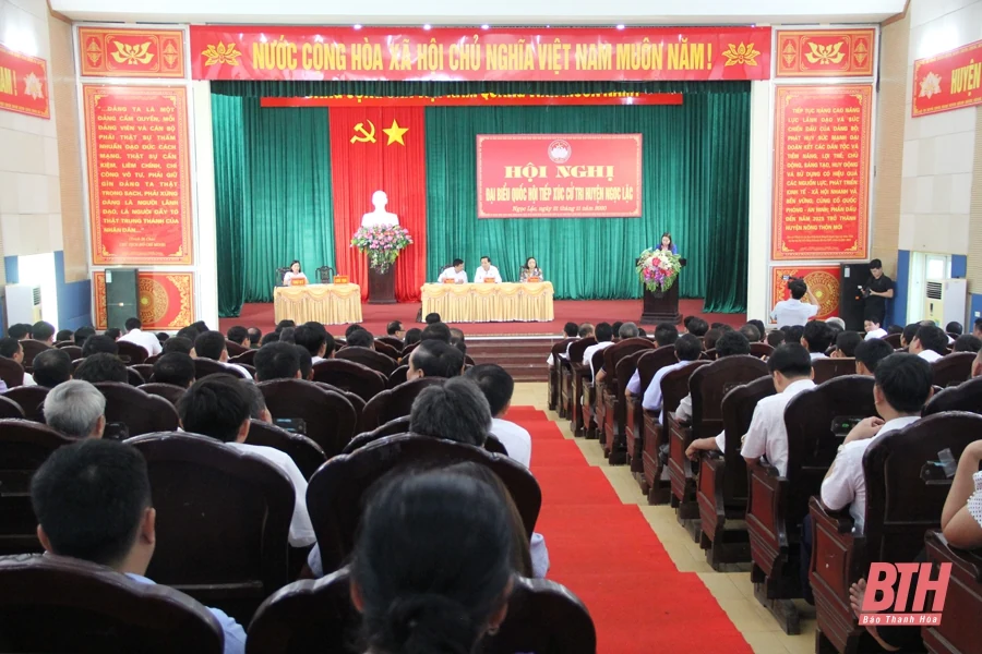 Bộ trưởng Bộ Lao động - Thương binh và Xã hội Đào Ngọc Dung tiếp xúc cử tri các huyện Quan Hóa và Ngọc Lặc
