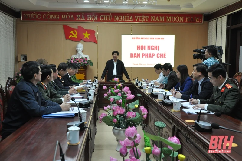 Ban Pháp chế HĐND tỉnh Thanh Hóa làm việc với các cơ quan khối nội chính 