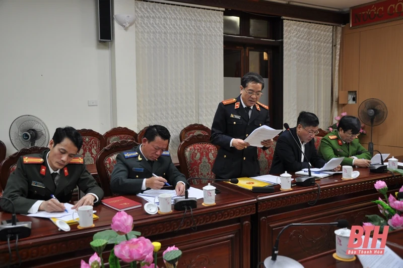 Ban Pháp chế HĐND tỉnh Thanh Hóa làm việc với các cơ quan khối nội chính 