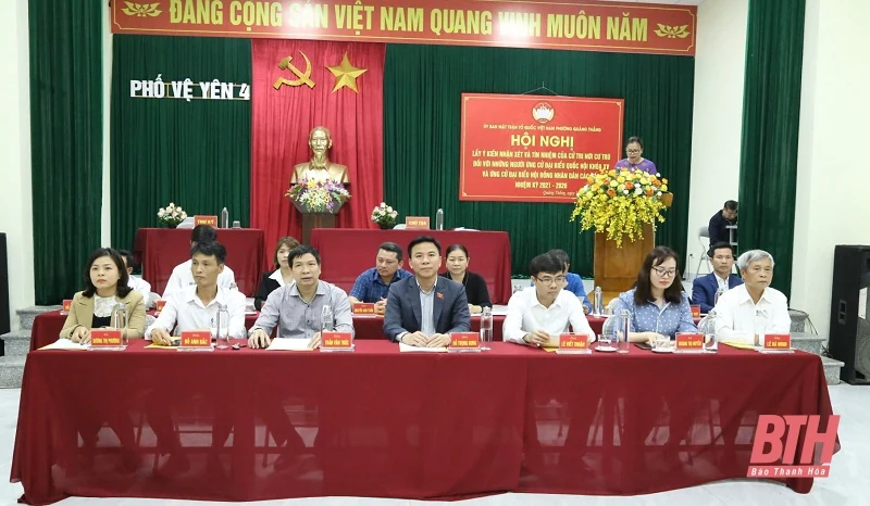 Lấy ý kiến nhận xét của cử tri nơi cư trú đối với ứng cử viên đại biểu Quốc hội khóa XV và đại biểu HĐND các cấp, nhiệm kỳ 2021- 2026