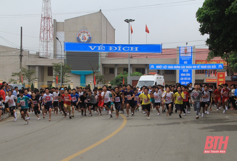 258 vận động viên tranh tài tại Giải việt dã huyện Nông Cống năm 2021