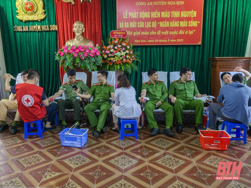 Công an huyện Nga Sơn ra mắt Câu lạc bộ “Ngân hàng máu sống”