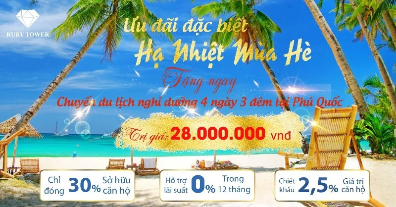 Đặc quyền ưu đãi lớn cho chủ nhân mới Ruby Tower