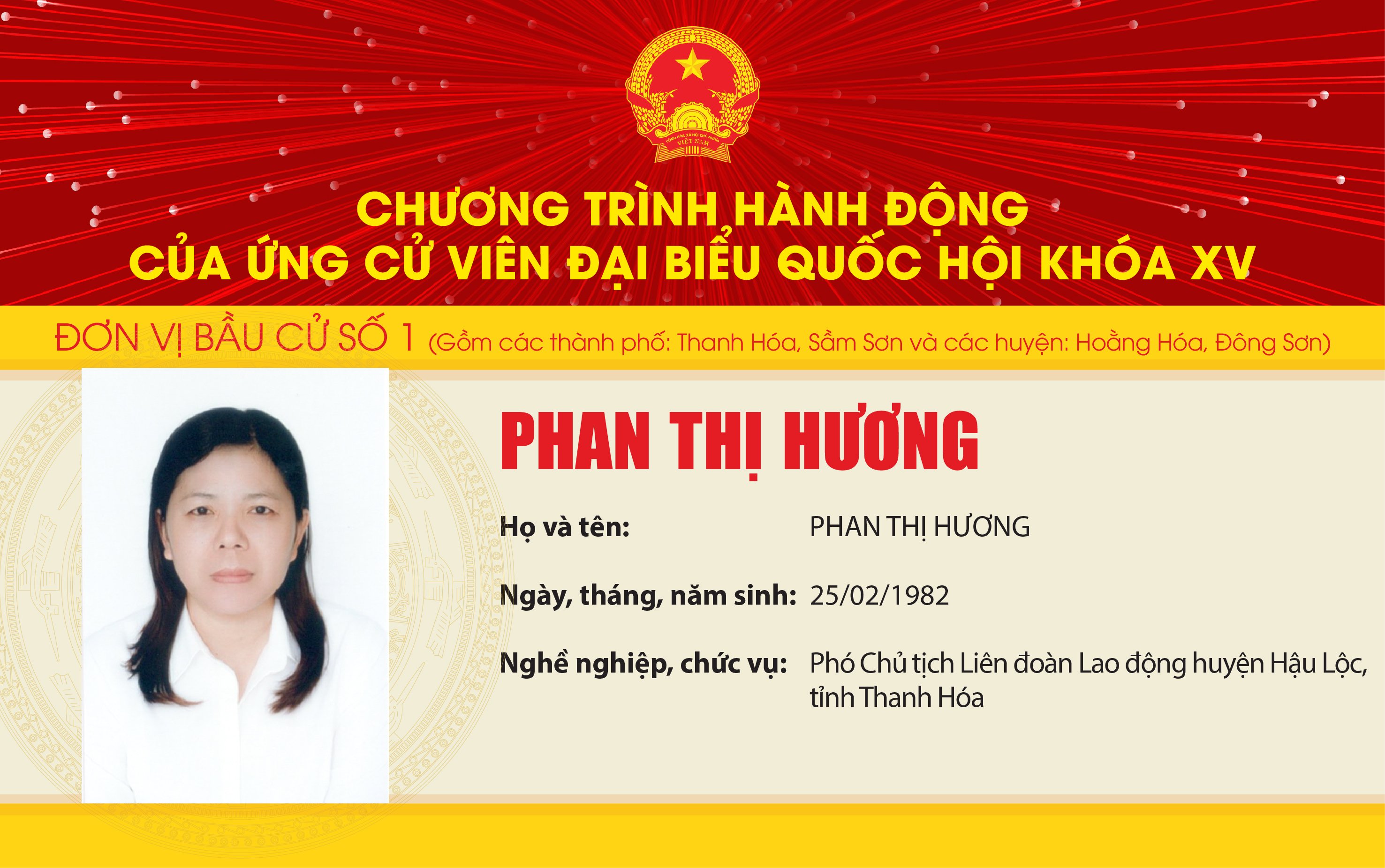 Chương trình hành động của các ứng cử viên Đại biểu Quốc hội khóa XV tại 5 đơn vị bầu cử của tỉnh Thanh Hóa