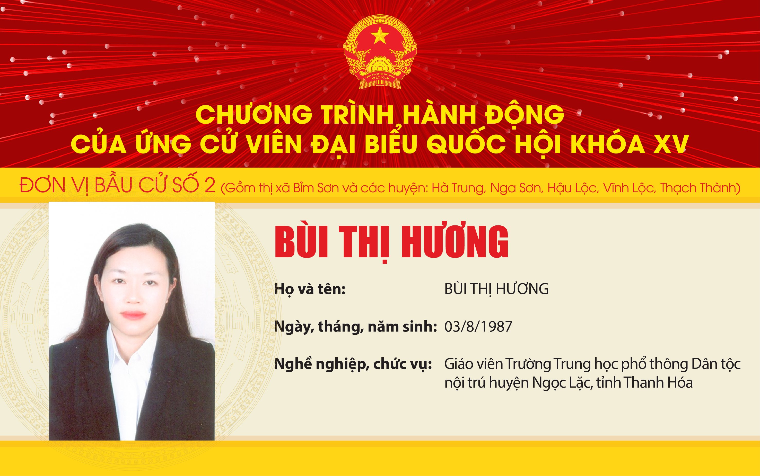 Chương trình hành động của các ứng cử viên Đại biểu Quốc hội khóa XV tại 5 đơn vị bầu cử của tỉnh Thanh Hóa