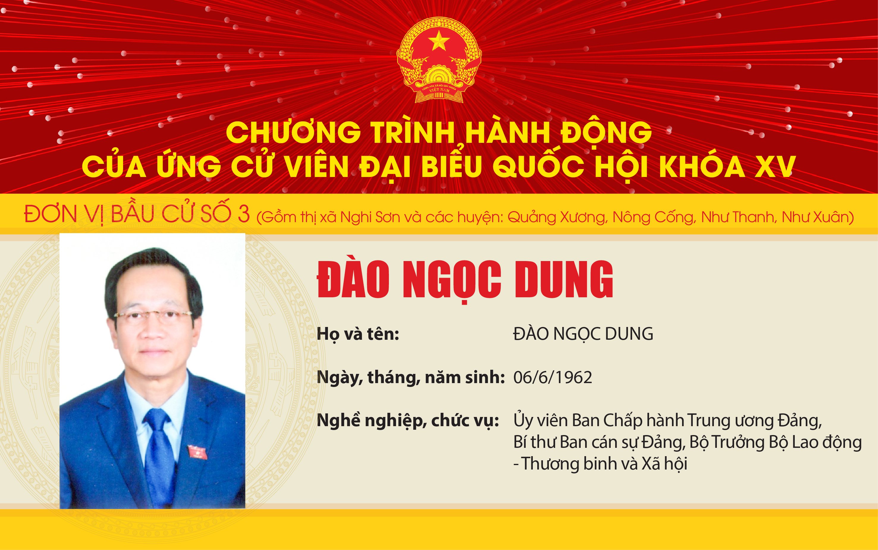 Chương trình hành động của các ứng cử viên Đại biểu Quốc hội khóa XV tại 5 đơn vị bầu cử của tỉnh Thanh Hóa