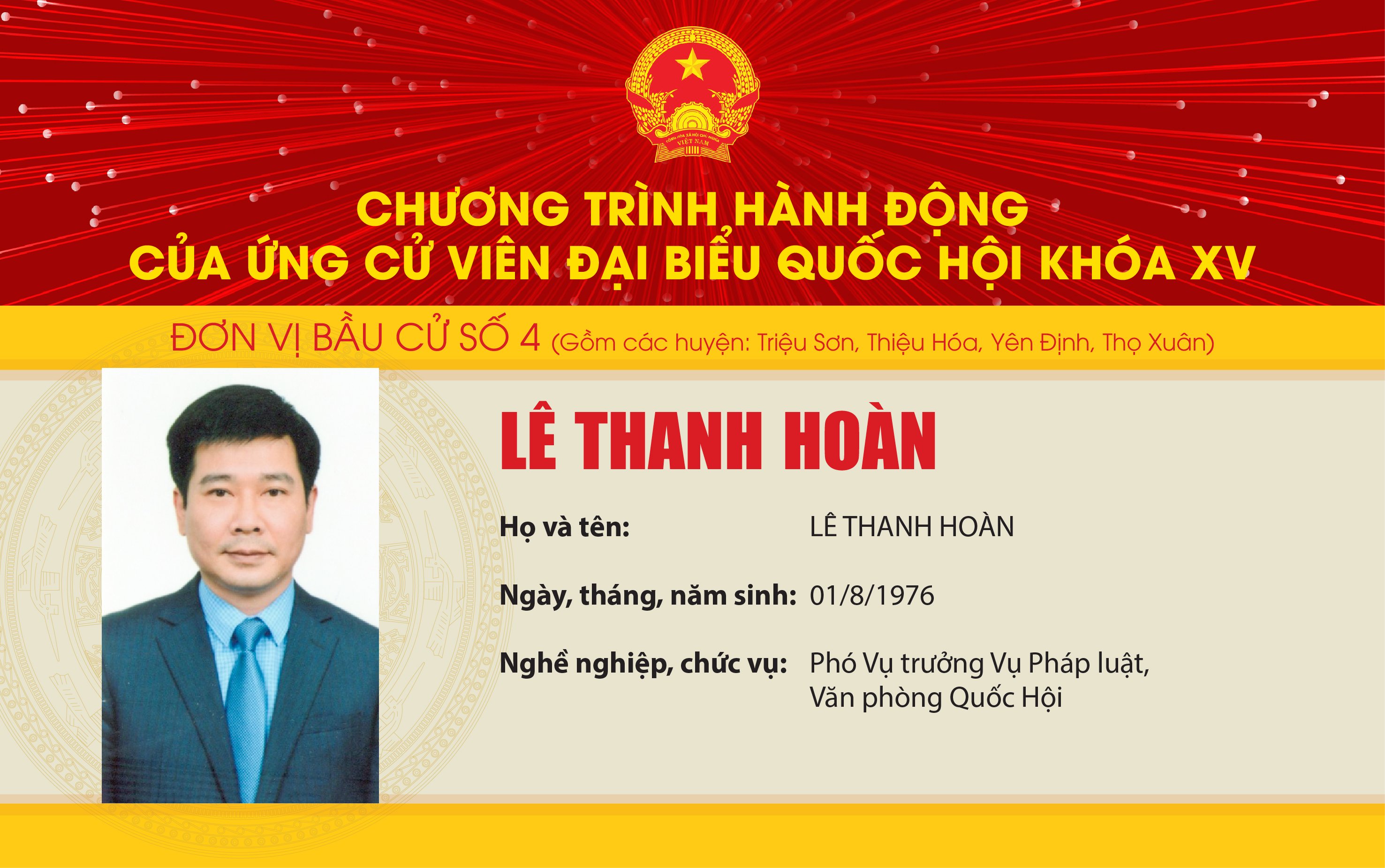 Chương trình hành động của các ứng cử viên Đại biểu Quốc hội khóa XV tại 5 đơn vị bầu cử của tỉnh Thanh Hóa