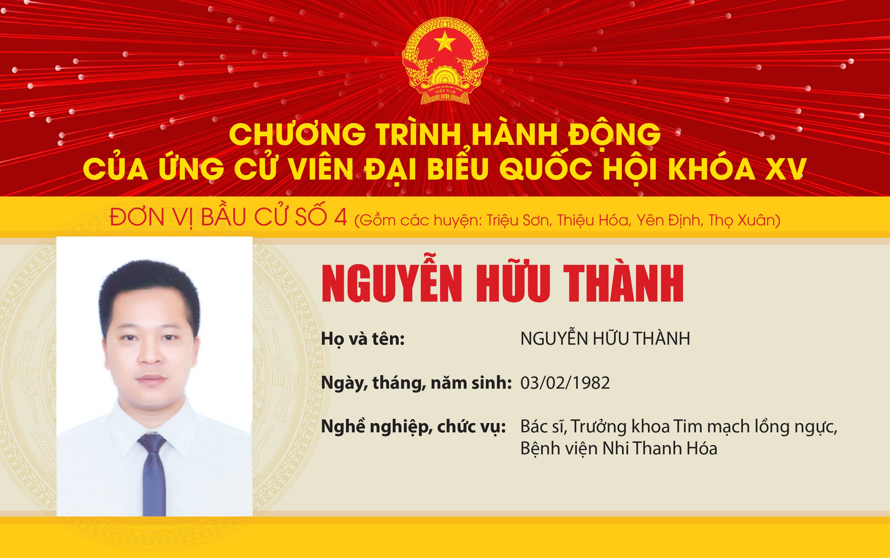 Chương trình hành động của các ứng cử viên Đại biểu Quốc hội khóa XV tại 5 đơn vị bầu cử của tỉnh Thanh Hóa