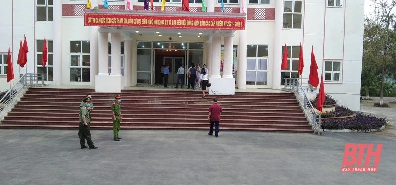 Công an huyện Ngọc Lặc đảm bảo an ninh, an toàn cho công tác bầu cử