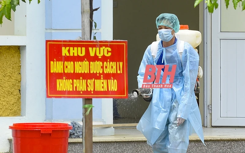Bên trong khu cách ly tập trung các trường hợp F1 liên quan đến bệnh nhân COVID-19 tại Ngọc Lặc