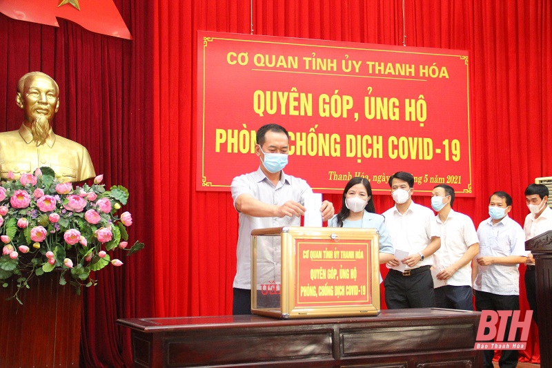 Cơ quan Tỉnh ủy Thanh Hóa phát động quyên góp ủng hộ phòng, chống dịch COVID-19