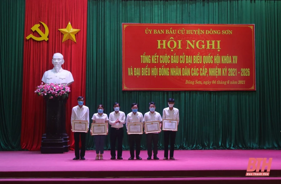 Huyện Đông Sơn tổng kết Cuộc bầu cử ĐBQH khóa XV và đại biểu HĐND các cấp, nhiệm kỳ 2021-2026
