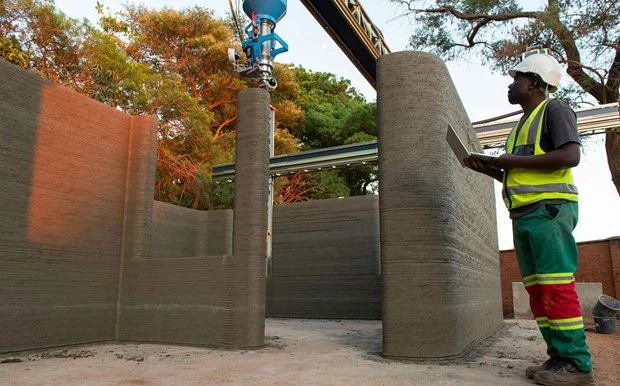 Nhà và trường học đầu tiên được xây bằng công nghệ in 3D tại châu Phi